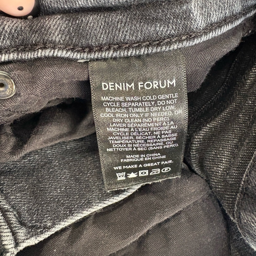Denim Forum Aritzia the Lola high rise skinny crop grey wash size 28=26x24” - Picture 12 of 15
